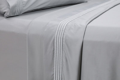 Healthy Sleep Ultra-Tech Tencel King Sheet Set, Gray, large