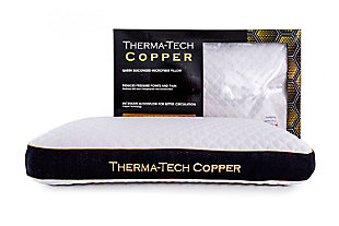 Healthy Sleep Therma-Tech Copper High Profile King Pillow, White, large