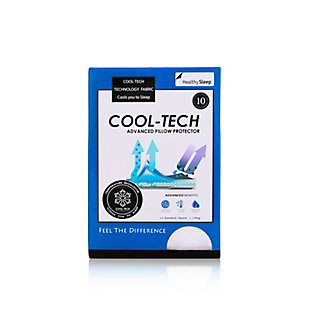 The Cool-Tech pillow protector by Healthy Sleep allows you to sleep cool and dry while providing a barrier against dust mites and allergens. The breathable waterproof layer allows heat to escape and protects you from spills and stains at the same time. With significantly more cooling material than competitive products, you can actually FEEL the difference. The sensations of having a cooling pillow can be yours, for a fraction of the cost.Made with high-performance cooling fabric | Cools you off and keeps you there | Anti-bacterial and waterproof | Hypoallergenic | Extends the life of your pillow | Machine washable and dryable | Designed in the USA | 2-year limited warranty
