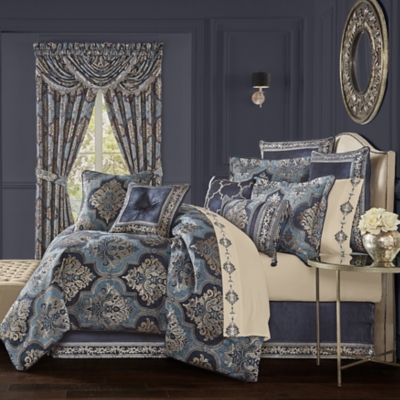 J.Queen New York Middlebury 4 Piece Piece Comforter Set, Indigo, large