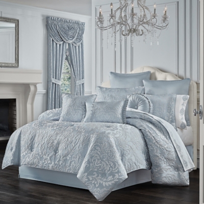 J.Queen New York Malita 4 Piece Piece Comforter Set, Powder Blue, large