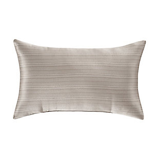 J. Queen New York Luxembourg Silver Quilt Boudoir Decorative Throw Pillow, , rollover