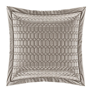 J. Queen New York Luxembourg Silver Quilt Euro Quilted Sham, , large
