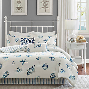 JLA Home Beach House Twin Comforter Set, Blue, rollover