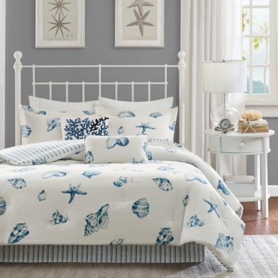 JLA Home Beach House California King Comforter Set, Blue, large