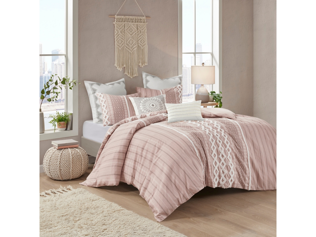 Ink + Ivy high quality Full/Queen 3 Piece Blush Imani Chenille Tufted Comforter Set NEW