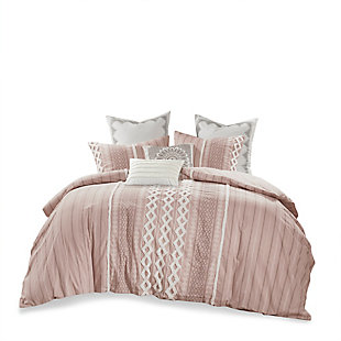 JLA Home Imani Cotton Comforter Set, Blush, large