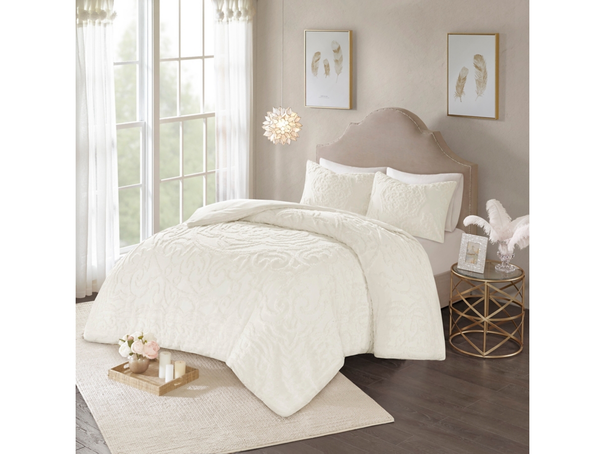 Cecily 3-Piece Tufted Cotton Chenille Medallion King/California
