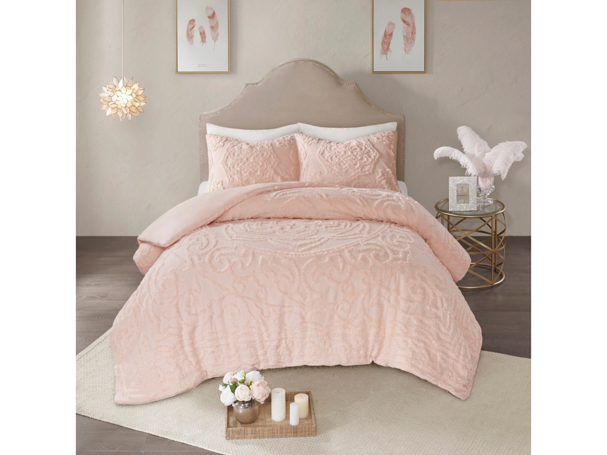 Cecily 3-Piece Tufted Cotton Chenille Medallion Full/Queen Cecily 3-Piece Tufted Cotton Chenille Medallion Full/Queen