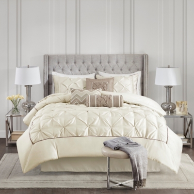 JLA Home Laurel Comforter Set, Ivory, large