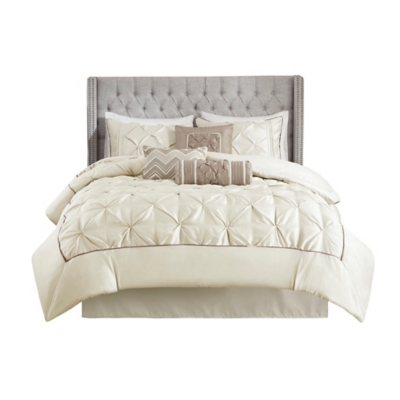JLA Home Laurel Comforter Set, Ivory, large
