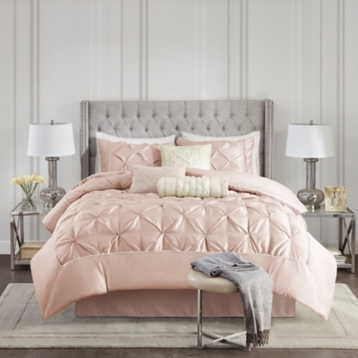 JLA Home Laurel Comforter Set, Blush, large