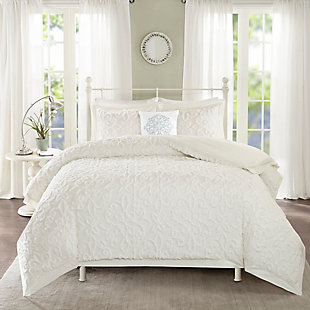 JLA Home Viola Comforter Set, White, rollover