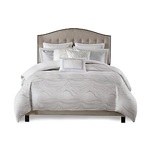 JLA Home Hollywood Glam Comforter Set, White, large