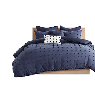 JLA Home Brooklyn Cotton Jacquard King/Cal King Comforter Set, Blush, large