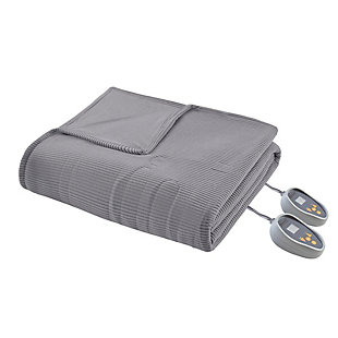 Nestle into our Beautyrest Electric Micro Fleece Heated Blanket with Secure Comfort Technology. Designed to virtually eliminate Electro Magnetic Field emissions, this electric blanket features a 10-hour auto shut-off timer and a 20 setting temperature control to ensure your safety. Soft flexible wires and ultra-soft micro fleece fabric provides exceptional comfort and warmth. For easy care, our heated blanket is machine washable. and sizes have one controller, while and sizes have two controllers. Includes manufacturer's 5-year warranty.Imported | Virtually eliminates electro magnetic field emissions | 10 hour auto shut off | 20 setting temperature control | Soft flexible wires | Controller works with smart home outlets and automatic timers, 1 for and size, 2 for and size | Machine washable | Ultra soft micro fleece textured fabric | Includes manufacturer's 5-year warranty