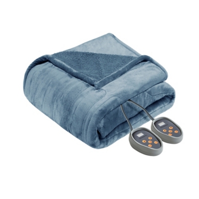 Beautyrest Twin Heated Blanket, Blue, large