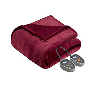Beautyrest Microlight Heated Blanket, Red, large