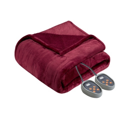 Beautyrest King Heated Blanket, Red, large