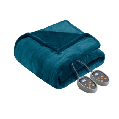Beautyrest Twin Heated Blanket, Teal, large