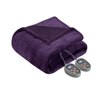 Beautyrest Full Heated Blanket, Purple, large