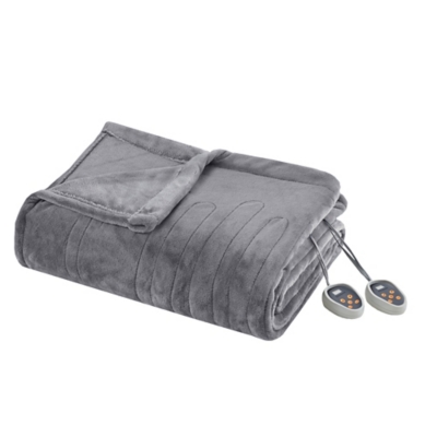 Beautyrest Twin Heated Blanket, Gray, large