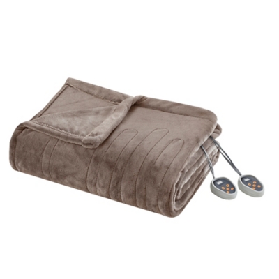 Beautyrest Full Heated Blanket, Mink, large