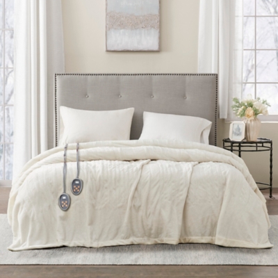 Beautyrest Queen Heated Blanket, Ivory, large