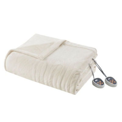 Beautyrest Queen Heated Blanket, Ivory, rollover