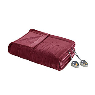 Beautyrest Full Heated Blanket, Red, rollover
