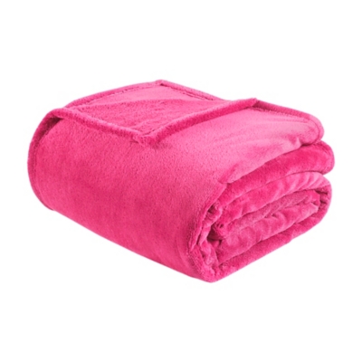 Intelligent Design Microlight plush Twin/Twin XL Oversized Blanket, Pink, rollover