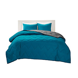 Intelligent Design Trixie King/California King Reversible Comforter Mini Set, Teal, large