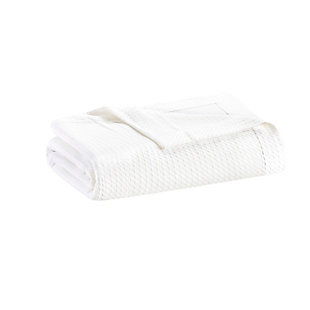 Madison Park Egyptian Cotton Twin Blanket, White, large