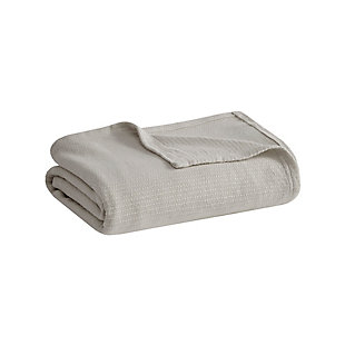 Madison Park Freshspun Twin Cotton Blanket, Gray, large