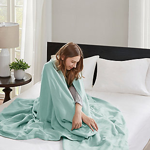 Cozy up in one of the softest cotton blankets on the market. We take the highest quality cotton and spin it into a very smooth and soft material that we call Liquid Cotton. This blanket's cotton material virtually eliminates pilling and snagging to give you a lasting blanket that you will not have to replace year after year. Our Liquid Cotton blanket has reduced shrinkage compared to other cotton blankets. Cotton naturally wicks away moisture and is breathable which helps regulate your temperature at night, giving you year round comfort.Imported | Liquid cotton blanket - 100% quality cotton yarn spin and woven into smooth patterned blanket | Unlike other conventional blanket, this special blanket eliminates pilling, snagging and shrinkage | Durable and long lasting blanket for many years to come | Use it alone or layer it on a comforter for extra warmth | Machine washable for easy care