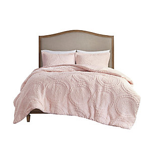 Madison Park Arya King/California King Medallion Ultra Plush Comforter Mini Set, Blush, large