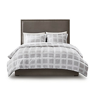 Madison Park Mae King Plush Comforter Set, Gray, large
