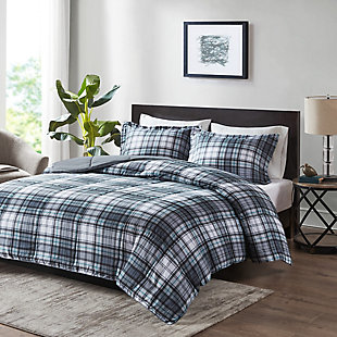 Madison Park Essentials Parkston King/California King 3M Scotchgard Down Alternative Comforter Mini Set, Gray, large
