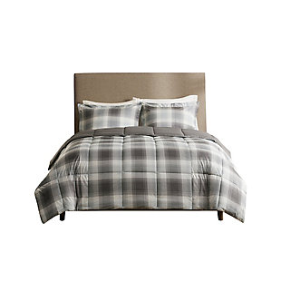 Woolrich Woodsman Twin Softspun Down Alternative Comforter Mini Set, Gray, large