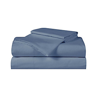 Truly Calm Silver Cool Twin 3 Piece Sheet Set, Blue, large
