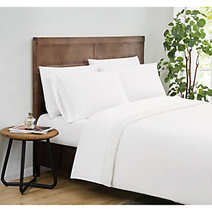 Truly Calm Silver Cool Twin XL 3 Piece Sheet Set, White, rollover