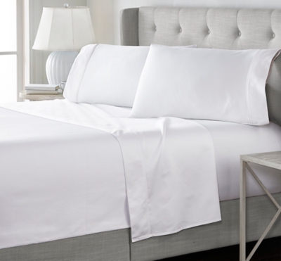 J. Queen New York Royal Fit 100% Egyptian Cotton Queen 4 Piece Sheet Set, White, large