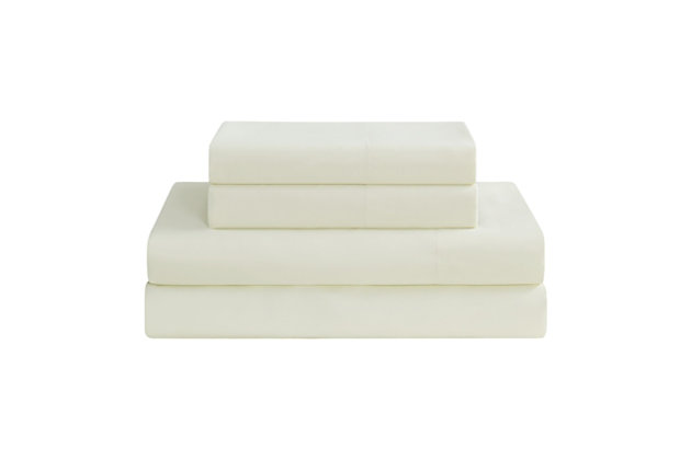 The Tucker sheet set from C. Wonder is so cozy and comfortable you will want to stay in bed all day. Pre-washed for a super soft feel and relaxed look. Premium quality microfiber is easy to care for and dries quickly. Subdued and stylish color options suitable for any bedroom.Includes flat sheet, fitted sheet and 2 pillowcases | Made of polyester | Machine washable | Imported