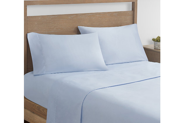 The Tucker sheet set from C. Wonder is so cozy and comfortable you will want to stay in bed all day. Pre-washed for a super soft feel and relaxed look. Premium quality microfiber is easy to care for and dries quickly. Subdued and stylish color options suitable for any bedroom.Includes flat sheet, fitted sheet and 2 pillowcases | Made of polyester | Machine washable | Imported