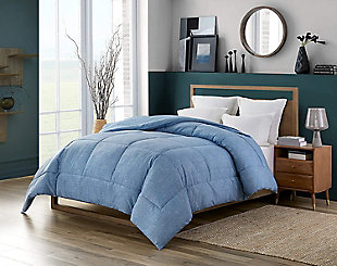 The Classic Down-Alternative Comforter is the ultimate union of simplicity and comfort. It features a clean and simple box-stitch pattern will coordinate easily with classic and contemporary designs. Made of smooth and ultra-soft microfiber shell and perfectly stuffed with hypoallergenic fill, the comforter provides warmth without the bulk all year long and is an excellent alternative for with allergies and other sensitivities.Microfiber yarn creates a smooth shell and colorfast dye | Box-construction to prevent shifting and clumping of fill | 100% hypoallergenic shell and down-alternative fill makes for a great alternative for those with allergies and sensitivities | Easy care - machine washable | A product you can trust - tested for harmful substances and Oeko-tex certified