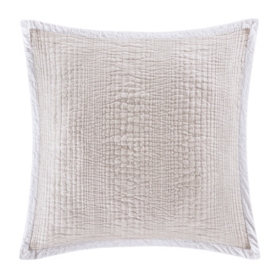 J. Queen Driftwood Stripe Euro Sham, Linen, rollover