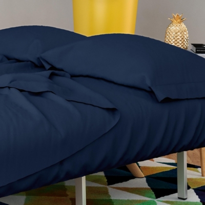 Novogratz Futon and Twin Sleeper Sofa Microfiber Sheet Set, Blue, large