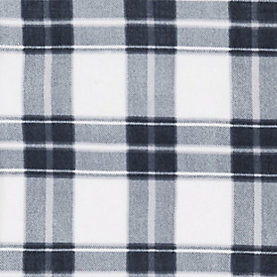 The Cannon Cozy Teddy Plaid Collection features a classic tartan plaid design printed on a sweater knit brushed fabric with a faux Sherpa reverse. This collection is available in a soothing blue and cream plaid, along with a multitone gray plaid. These patterns are a perfect and timeless addition to any room. The Sherpa design is soft and cozy, like a teddy bear. This collection is great for a cold night or whenever you are craving an extra layer of comfort and warmth.Made of polyester and faux Sherpa | Reversible | Imported | Machine washable