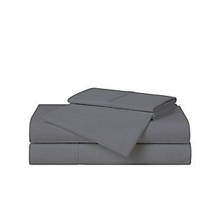 Cannon Solid Percale 5 Piece Split King Sheet Set, Gray, large