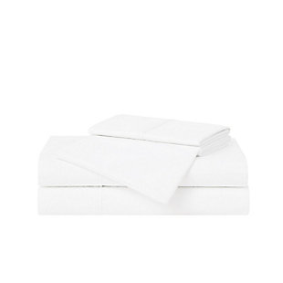 Cannon Solid Percale 4 Piece Queen Sheet Set, White, large